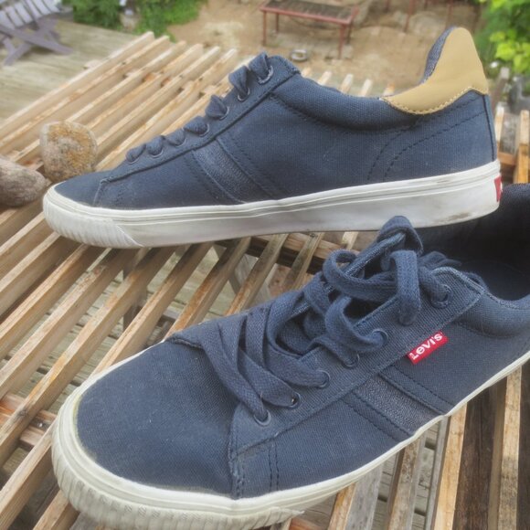 Levi's Red Tab Blue Canvas Casual Sneaker Shoes - Size 10 Men's. - Picture 4 of 14